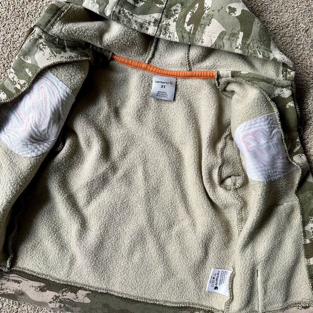 Carhartt Toddler Green Camo Hoodie - Picture 3 of 7
